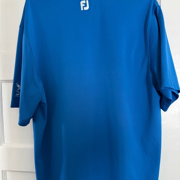 FootJoy Blue and Red Striped Large Polo Shirt - Picture 4 of 5